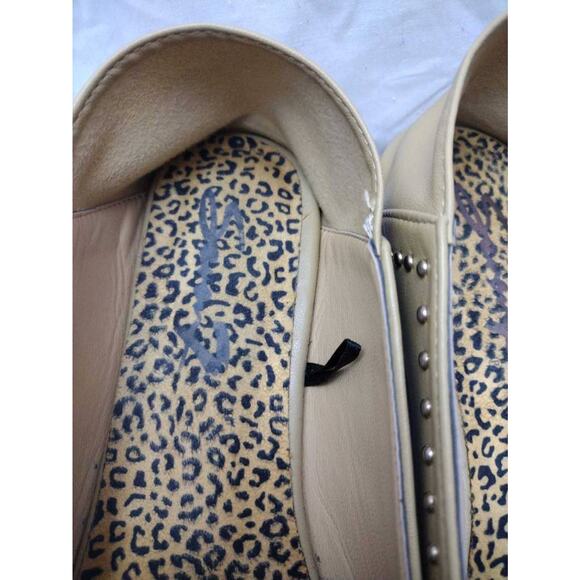 Seven7 Womens Francesca Loafer Flat Shoes Beige Slip On Cushioned Studded 10 - Picture 7 of 9